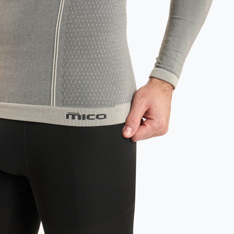 Herren Thermoaktivshirt Mico Odor Zero Rundhals grigio 4