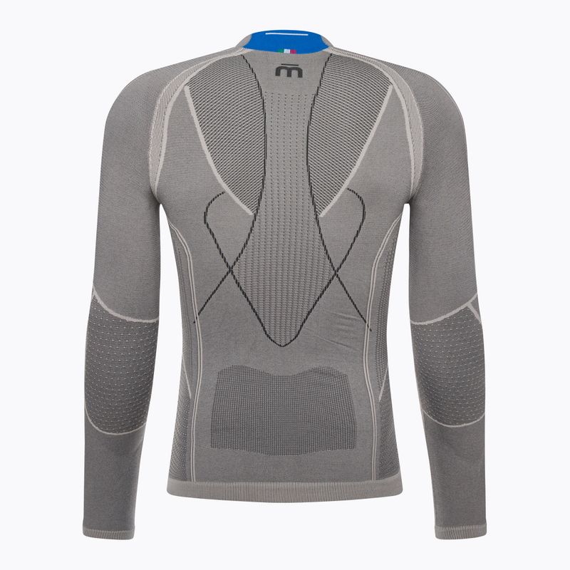 Herren Thermoaktiv-Sweatshirt Mico Odor Zero Mock Neck grigio 6