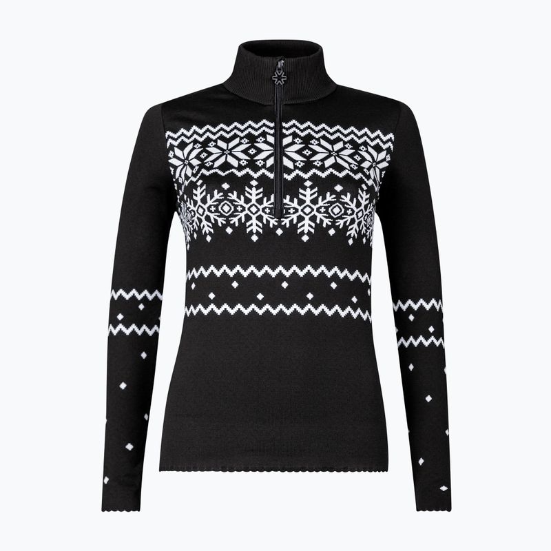 Thermoaktiver Sweatshirt Hoodie Damen Newland Groenlandia Half Zip black/white
