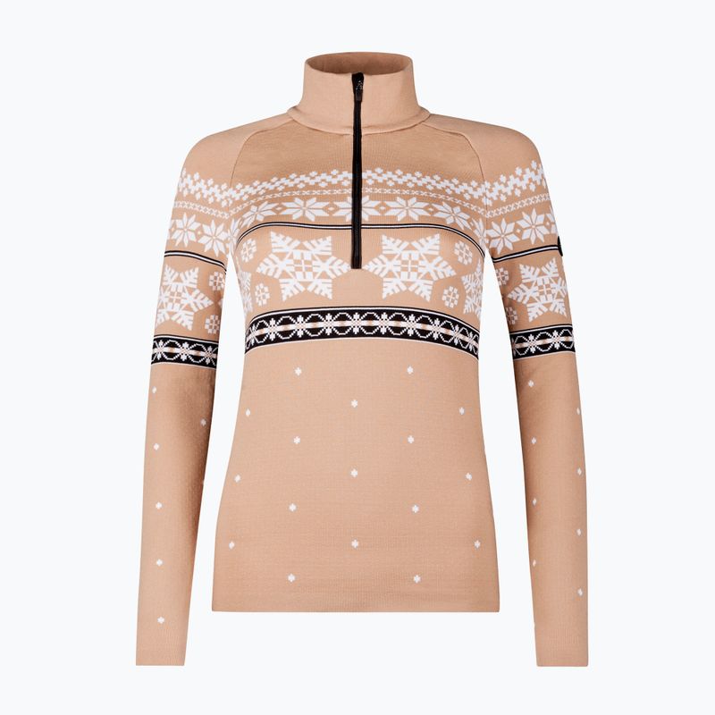 Thermoaktiver Sweatshirt Hoodie Damen Newland Isalind Half Zip biscuit/white