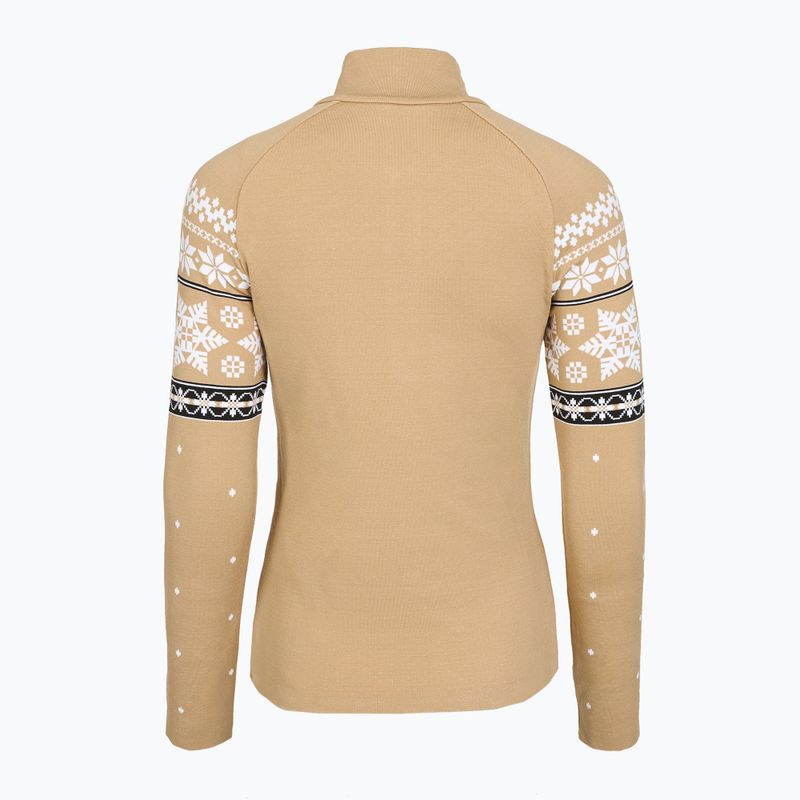 Thermoaktiver Sweatshirt Hoodie Damen Newland Isalind Half Zip biscuit/white 2