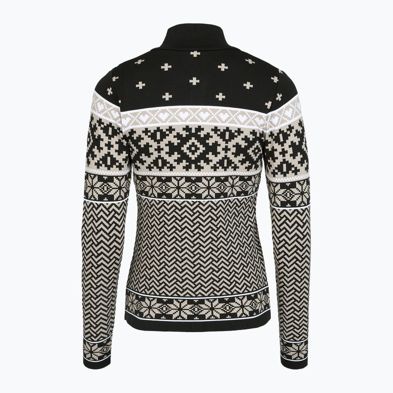 Thermoaktiver Sweatshirt Hoodie Damen Newland Kristel Half Zip black/stone 2