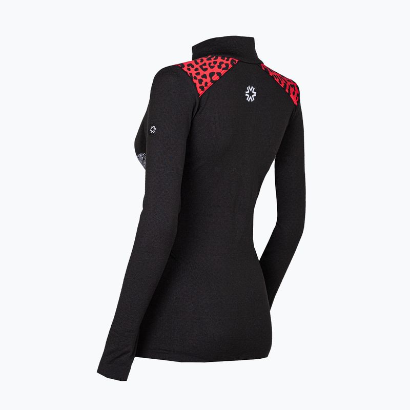 Thermoaktiver Sweatshirt Hoodie Damen Newland Snowdrop Half Zip black/red 2