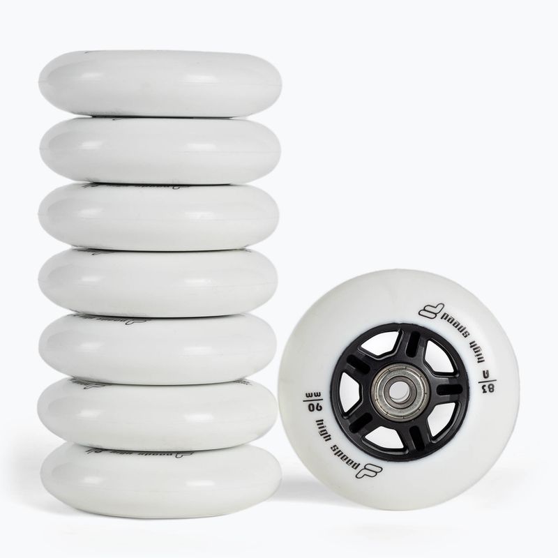 Rollerblade-Räder mit Lagern FILA Wheels+A9+Alus 8mm white 2