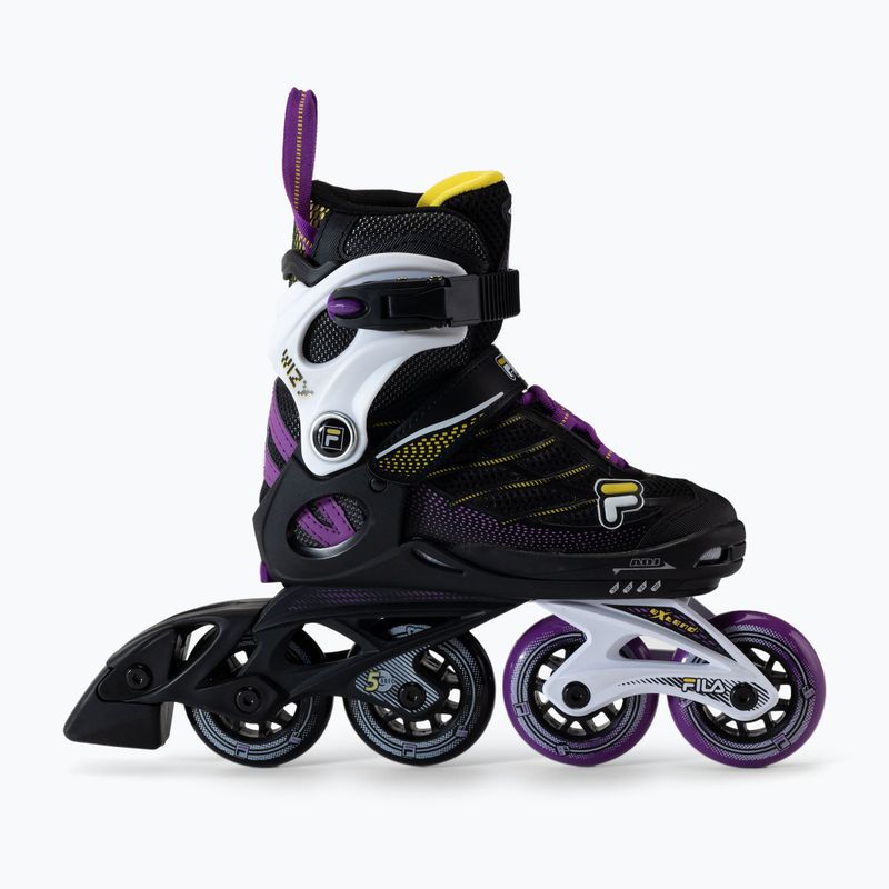 Rollschuhe für Kinder FILA Wizy G black/yellow magenta 2