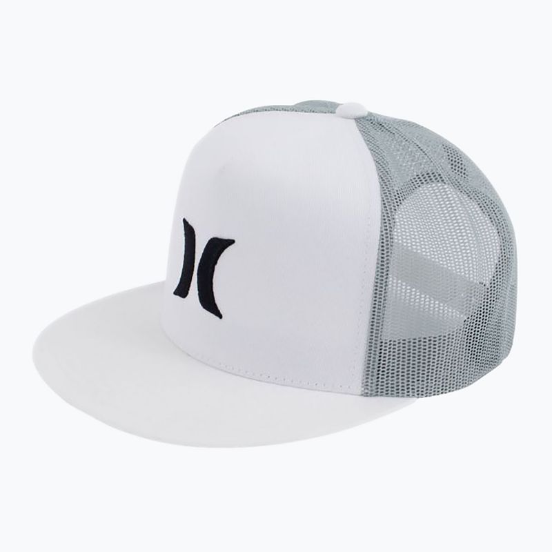 Herren Hurley Icon Solid Flat Trucker Kappe weiß
