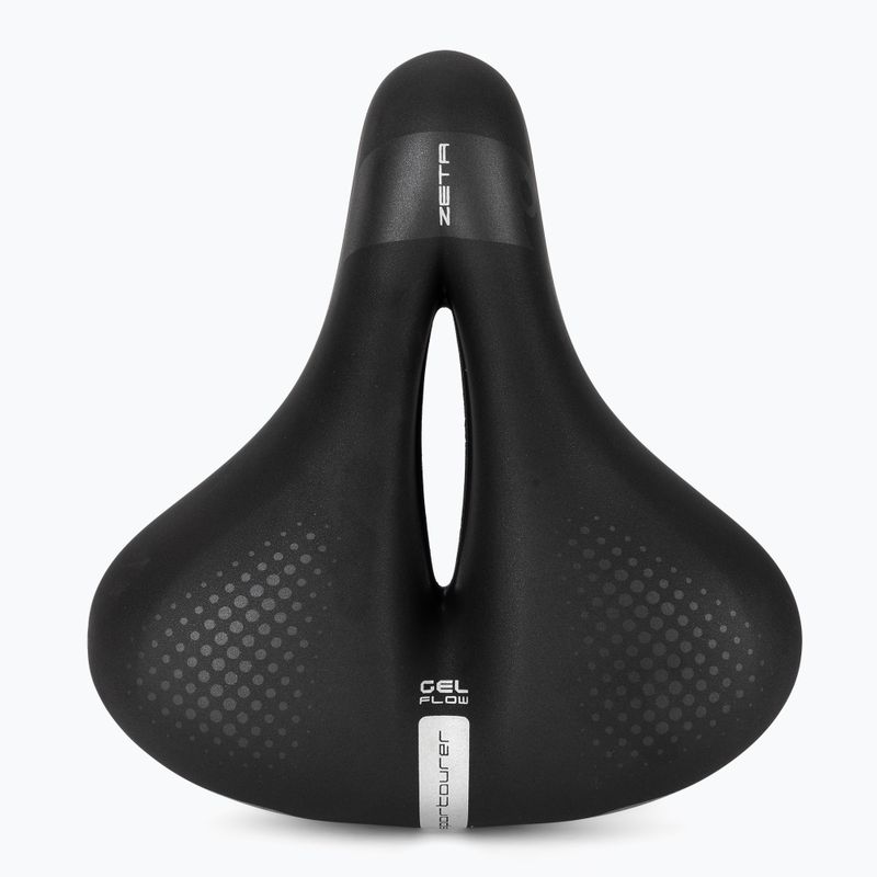 Sportourer Zeta Comfort Gel Flow schwarzer Fahrradsattel