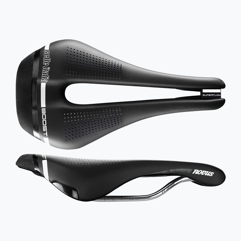 Fahrradsattel Selle Italia Novus Boost Superflow S Ti 316 Rail Fibra-Tek schwarz SIT-8A32IKC2