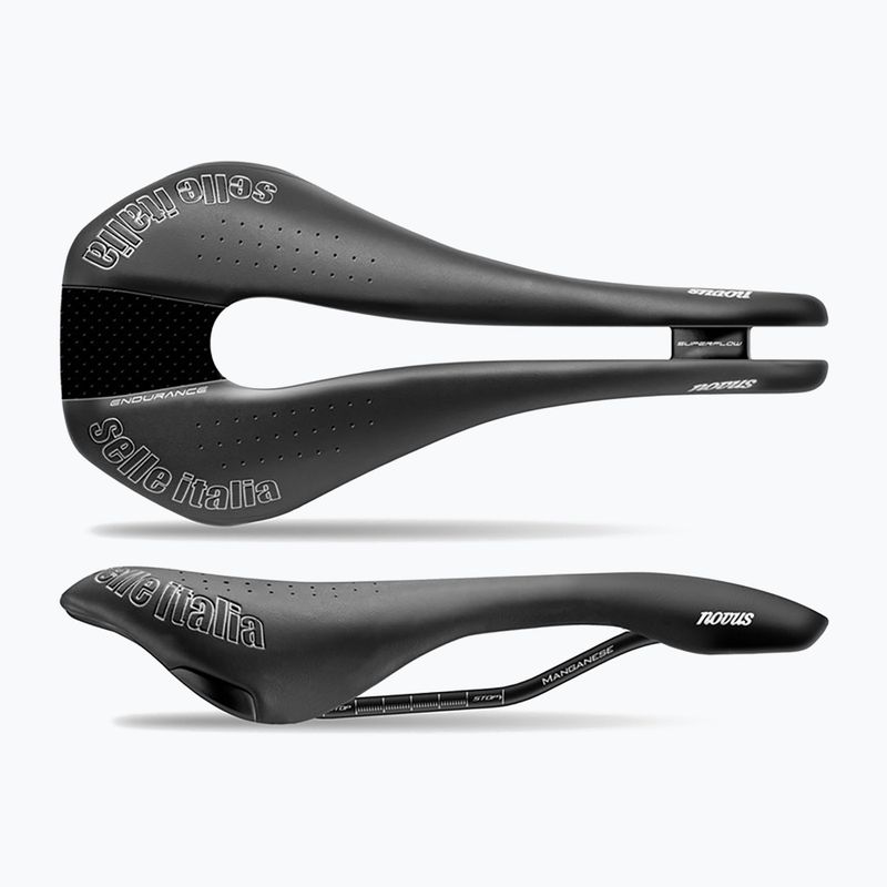 Fahrradsattel Selle Italia Novus Endurance TM Superflow, Manganese Rail, Duro-Tek black