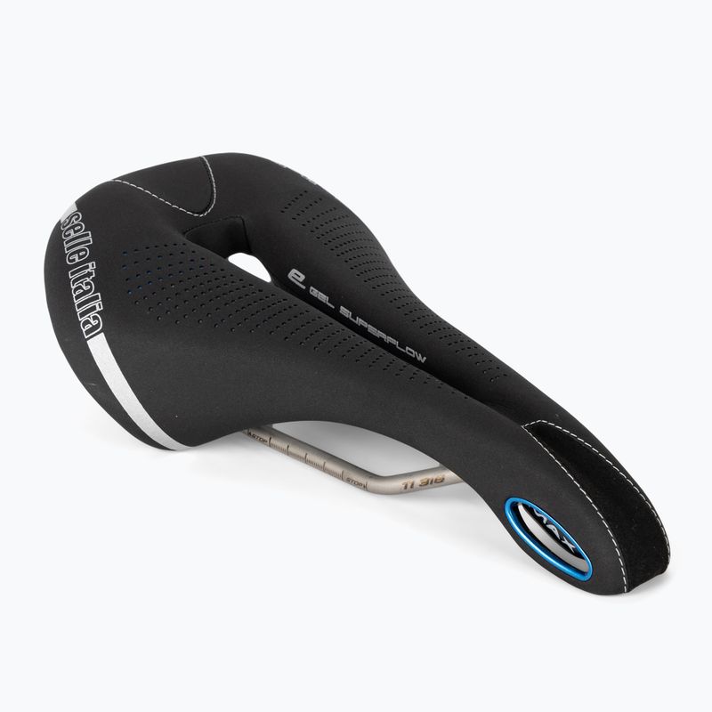 Selle Italia Max Flite E-Bike Gel Superflow L TI 316 Rail, Fibra-Tek, Mokka schwarzer Fahrradsattel