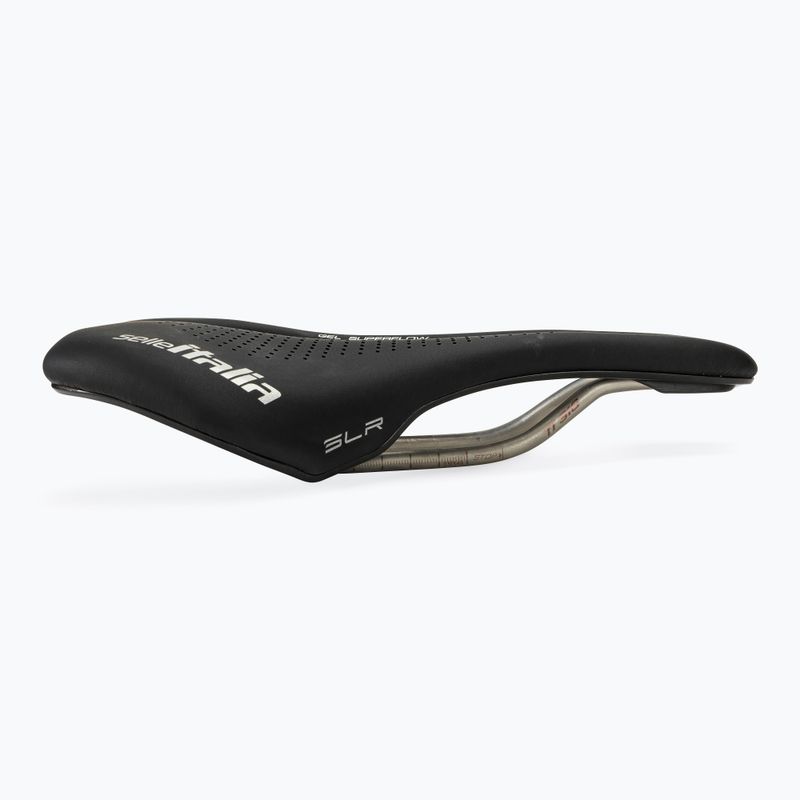 Selle Italia Max SLR Boost Gel Superflow Fahrradsattel, TI 316 Rail, Fibra-Trek, Light Gel schwarz 2