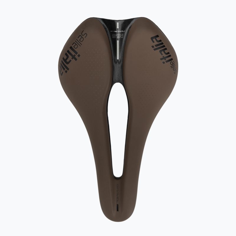Fahrradsattel Selle Italia Novus Boost Evo Gravel TM, Superflow, Mangan-Schiene, Soft-Trek braun 3