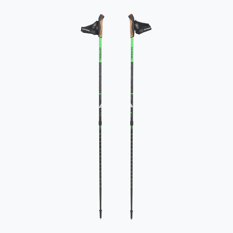 Nordic-Walking-Stöcke GABEL Carbon XT 2S 80 F.L. black/lime