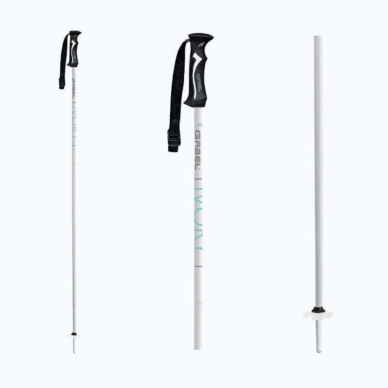 Skistöcke GABEL Ivory white/aqua 2