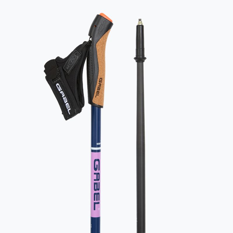 Nordic-Walking-Stöcke GABEL Strech Carbon purple 3