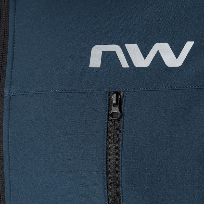Herren Northwave Easy Out Softshell tiefblau / waldgrün Fahrradjacke 3