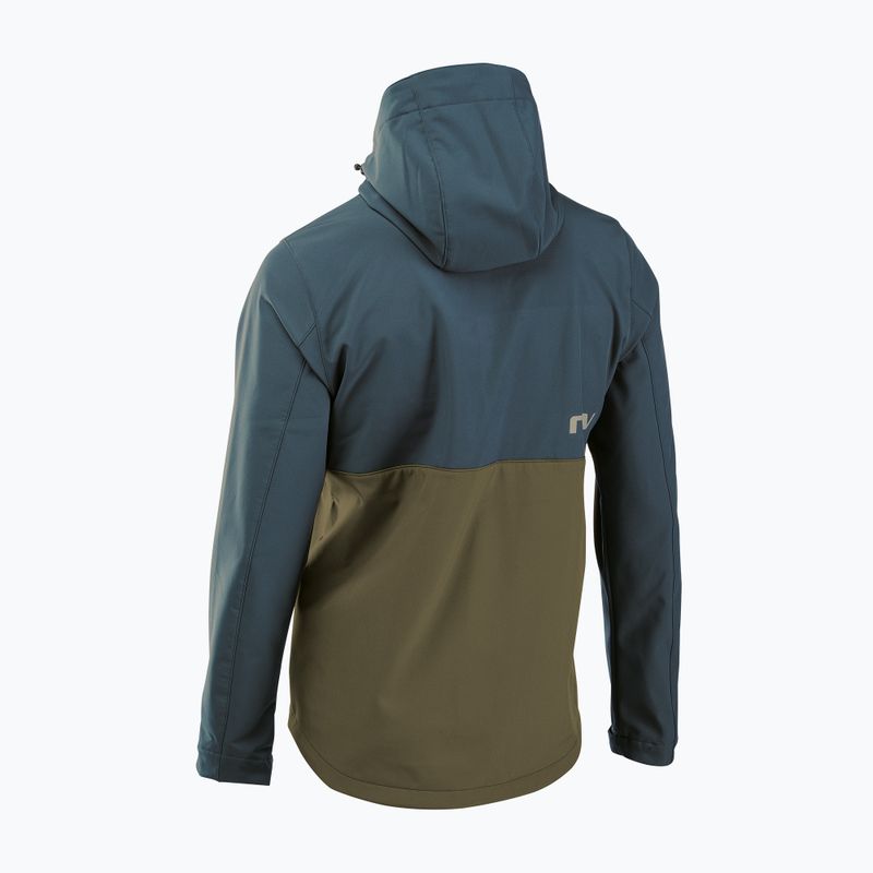 Herren Northwave Easy Out Softshell tiefblau / waldgrün Fahrradjacke 6