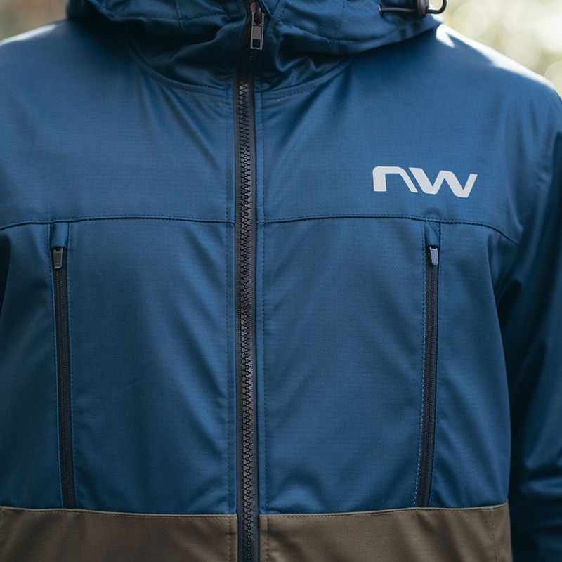 Herren Northwave Easy Out Softshell tiefblau / waldgrün Fahrradjacke 9