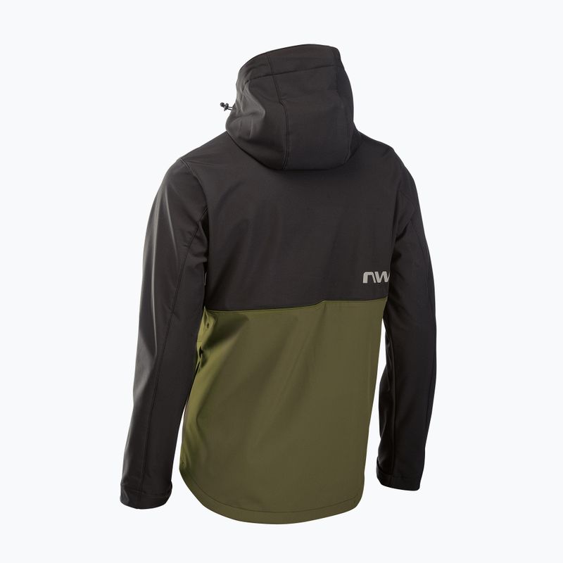 Herren Northwave Easy Out Softshell Fahrradjacke waldgrün/schwarz 6