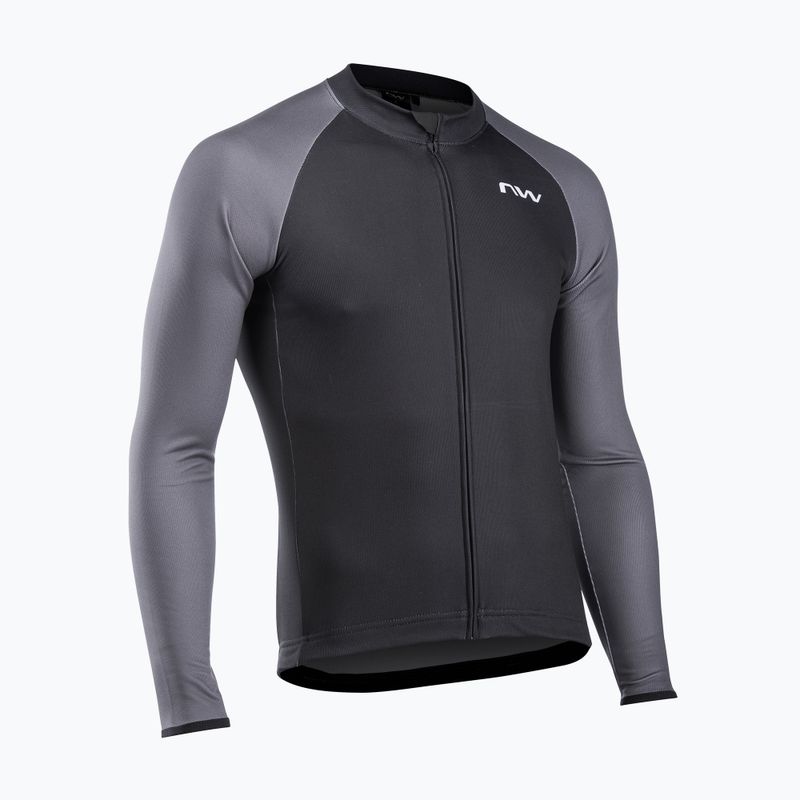 Herren Northwave Blade 4 LS Fahrradtrikot schwarz / dunkelgrau 5