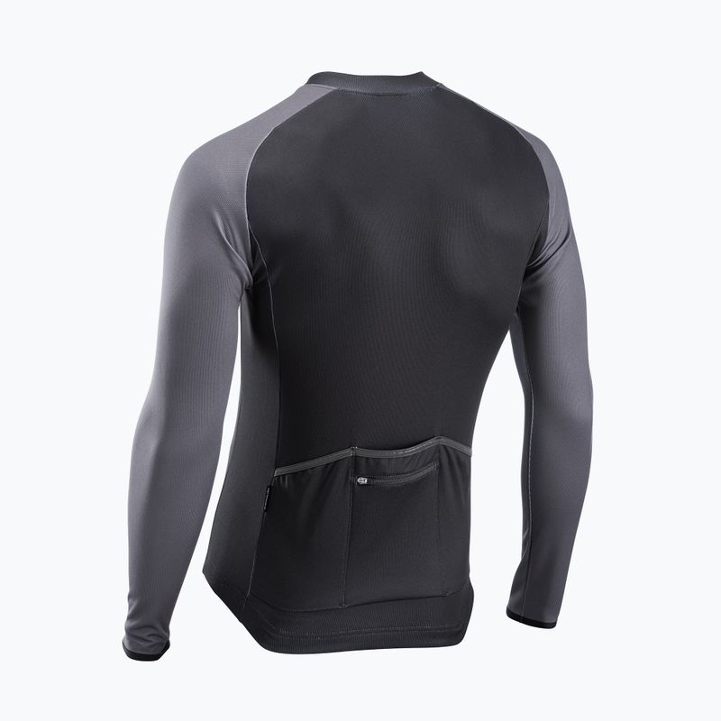 Herren Northwave Blade 4 LS Fahrradtrikot schwarz / dunkelgrau 6