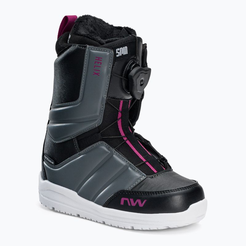 Snowboardboots Damen Northwave Helix Spin schwarz-grau 722141