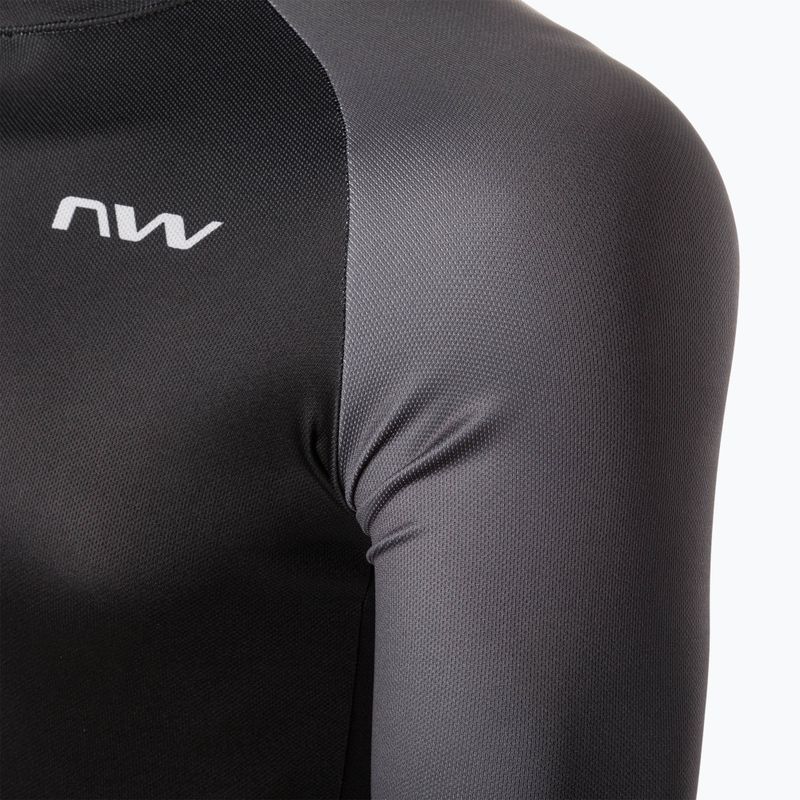 Herren Northwave Blade 4 LS Fahrradtrikot schwarz / dunkelgrau 3