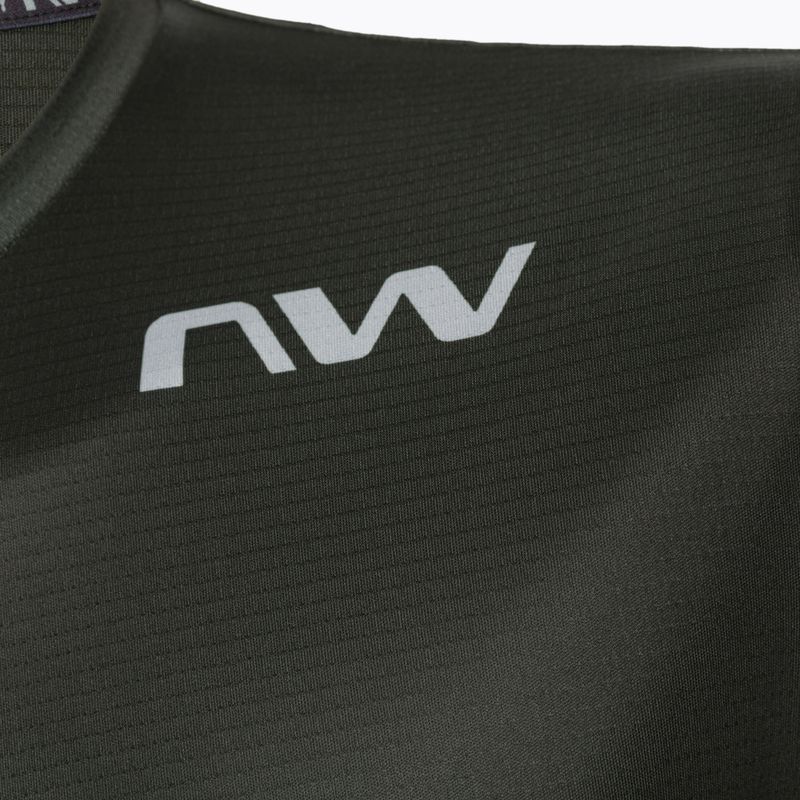 Herren Northwave Sharp schwarz / waldgrün Fahrradtrikot 3