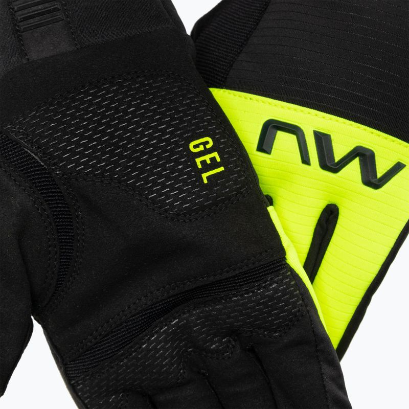 Herren Northwave Fast Gel schwarz/gelb fluo Fahrradhandschuhe 4