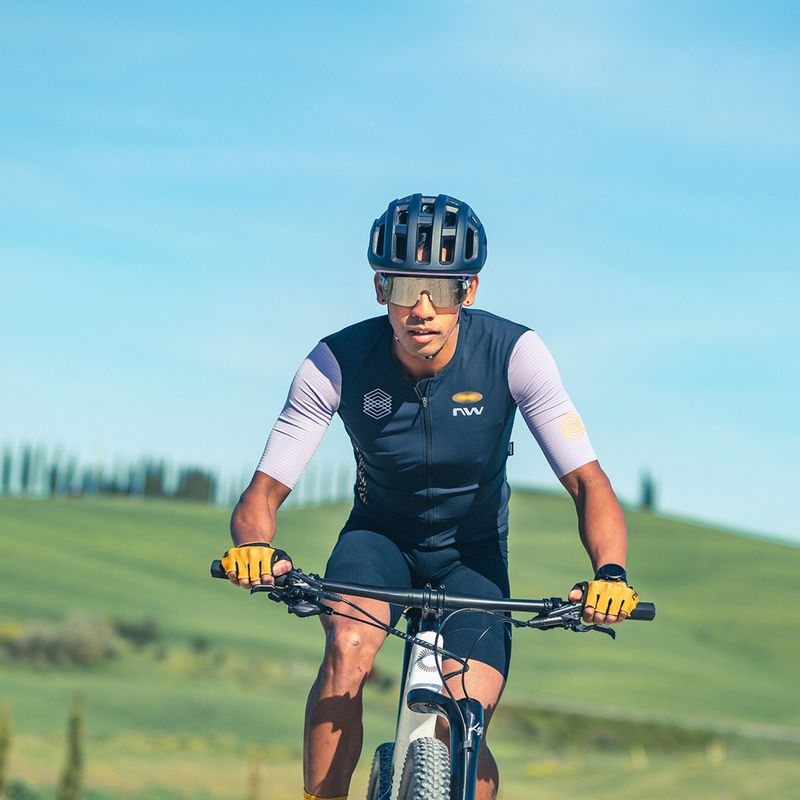 Herren Northwave Extreme Evo schwarz/lila Fahrradtrikot 4