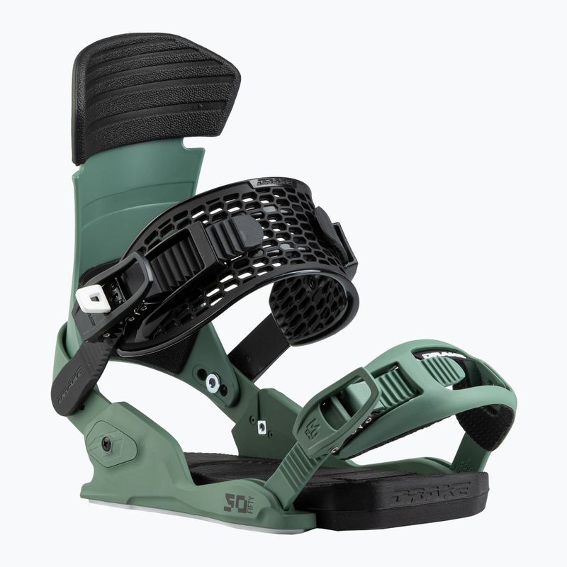 Herren Drake Fifty grün Wald Snowboard Bindungen