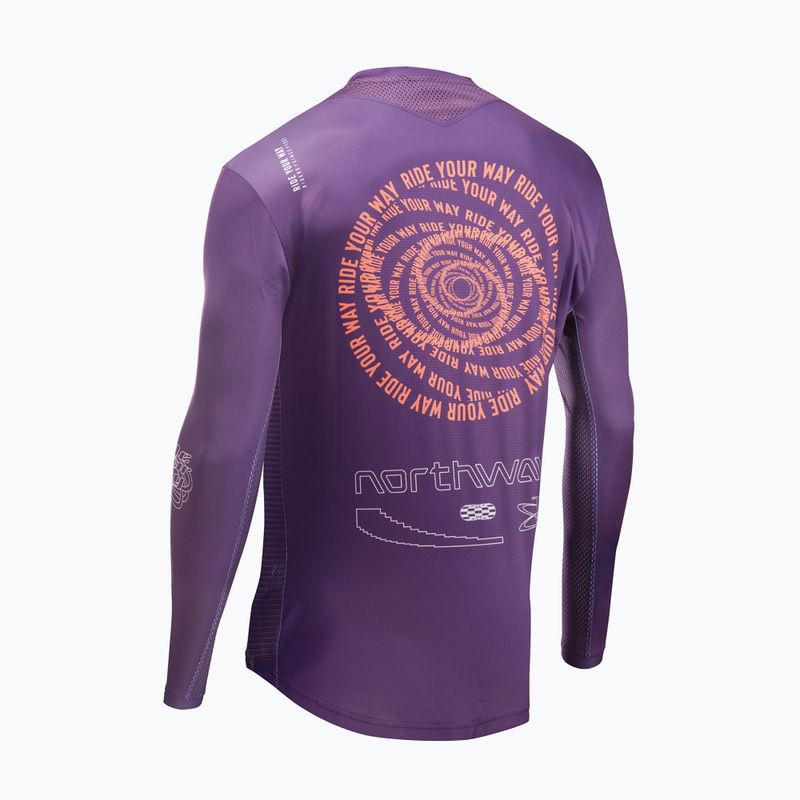 Herren Northwave Edge 2 Radfahren Longsleeve dunkel lila/orange 2