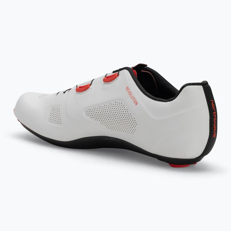 Northwave Revolution Herren Rennradschuhe weiß/rot fluo 3