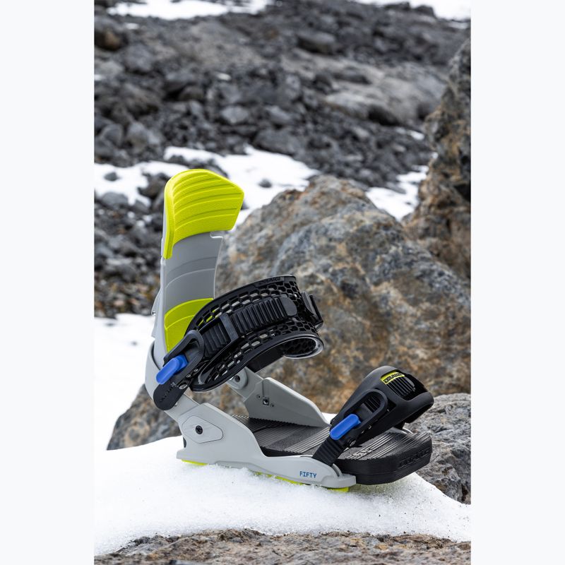 Herren-Snowboardbindungen Drake Fifty grey/lime 4