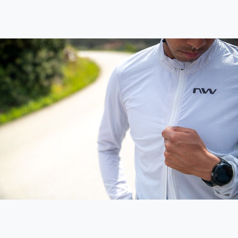 Herren-Fahrradjacke Northwave Extreme Light Wind light grey 5