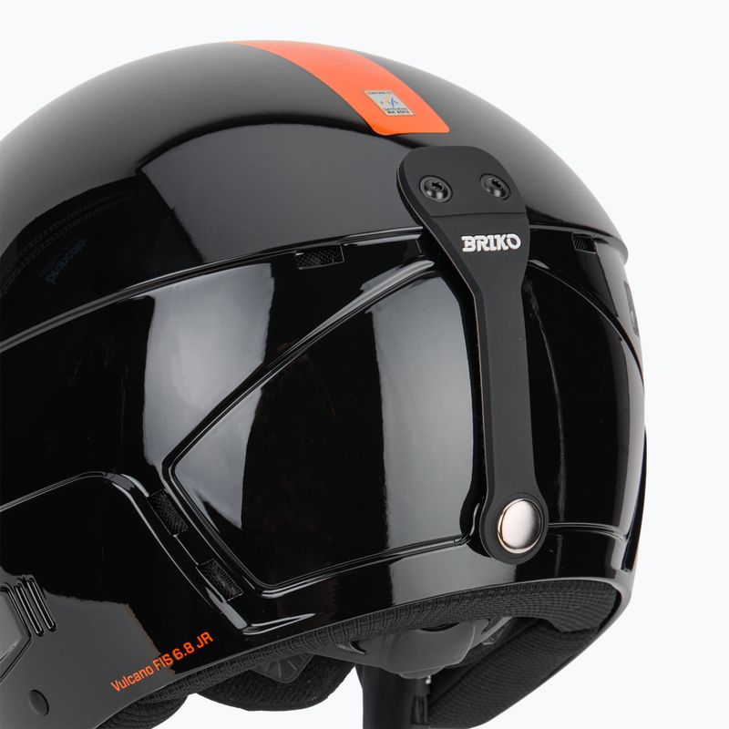 Kinder-Skihelm Briko Vulcano FIS 6.8 JR shiny black/orange 7