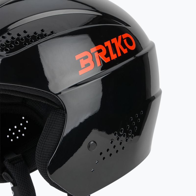 Kinder-Skihelm Briko Elias Jr shiny black/orange 7