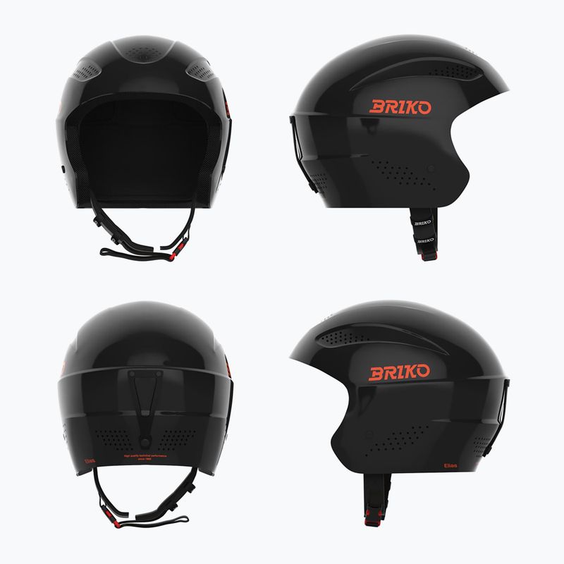 Kinder-Skihelm Briko Elias Jr shiny black/orange 4
