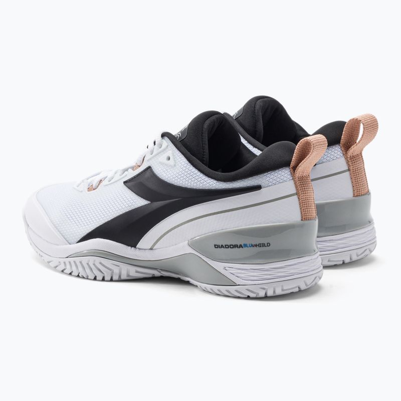 Damen Tennisschuhe Diadora Speed Blushield 5 AG weiß und schwarz DD-101.176941 3