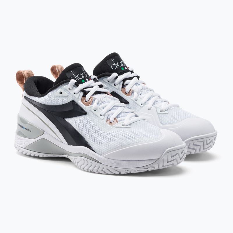 Damen Tennisschuhe Diadora Speed Blushield 5 AG weiß und schwarz DD-101.176941 5