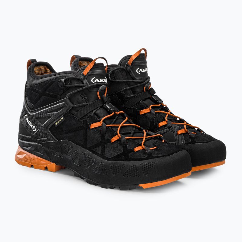 Trekkingschuhe Herren AKU Rock Dfs Mid GTX schwarz-orange 718-18 4