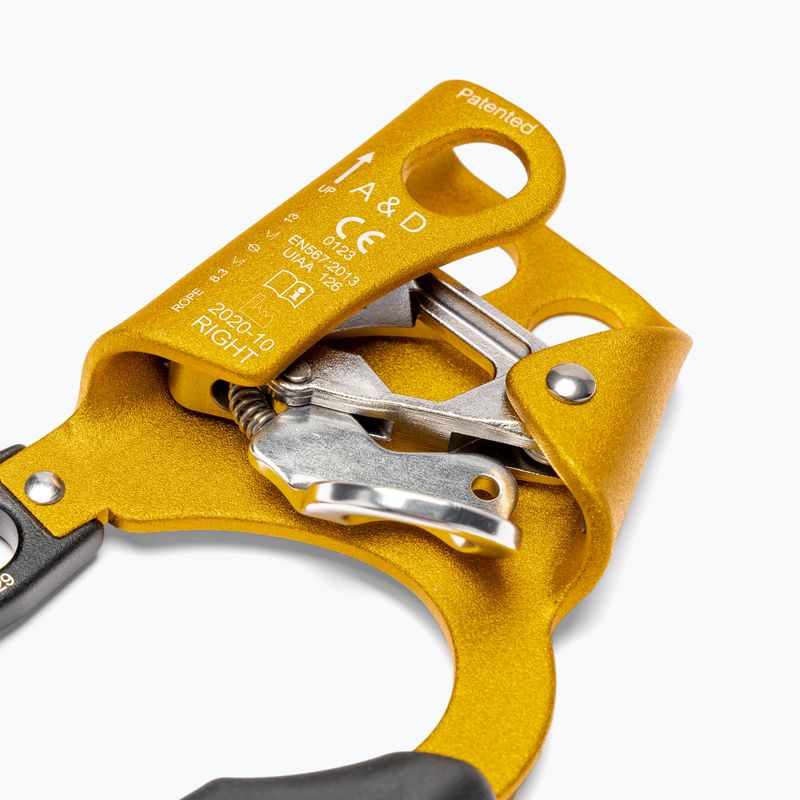 Grivel A&D Ascender Climbing Clamp Descender Right gelb RTADR 3