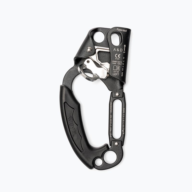 Grivel A&D Ascender Climbing Clamp Descender Left schwarz RTADL