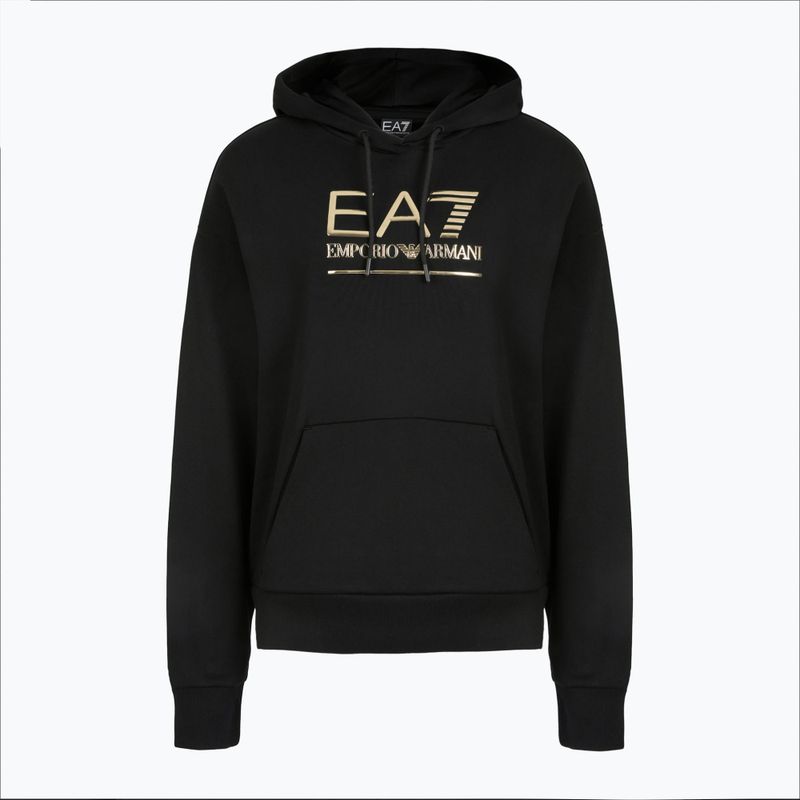 Herren EA7 Emporio Armani Zug Sichtbarkeit Hoodie schwarz/gold
