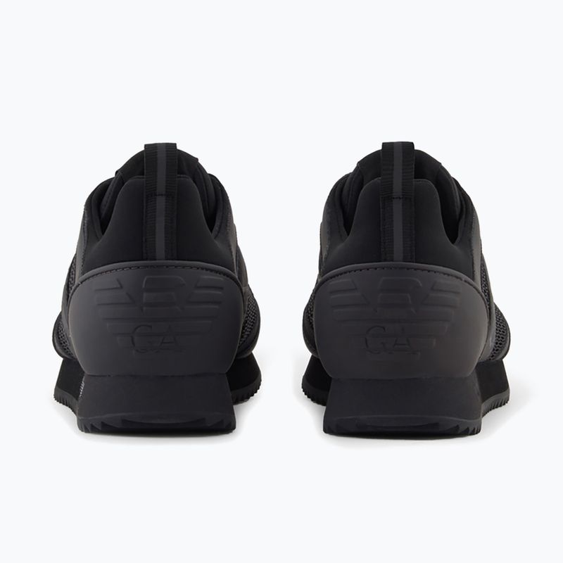 EA7 Emporio Armani Schwarz & Weiß Schnürsenkel schwarz / Asphalt Schuhe 10