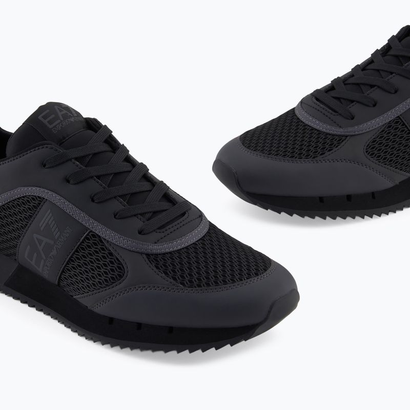 EA7 Emporio Armani Schwarz & Weiß Schnürsenkel schwarz / Asphalt Schuhe 13