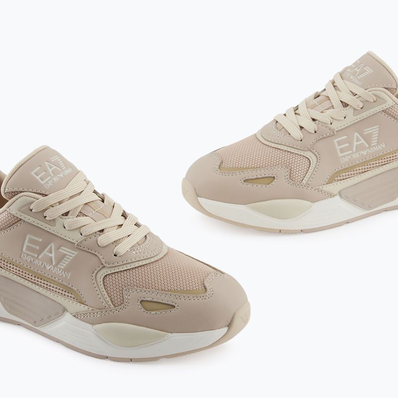 EA7 Emporio Armani Ace Runner New Zement / Mandelmilch / Licht Gold Schuhe 13