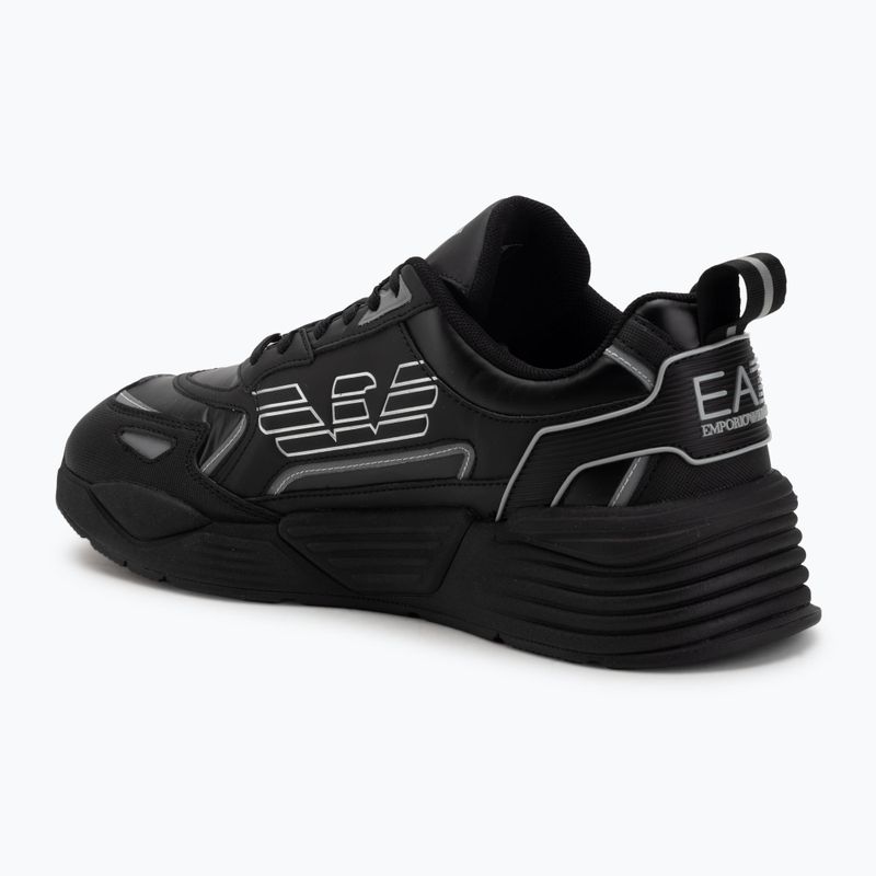 EA7 Emporio Armani Ace Runner Special dreifach schwarz / silberne Schuhe 3
