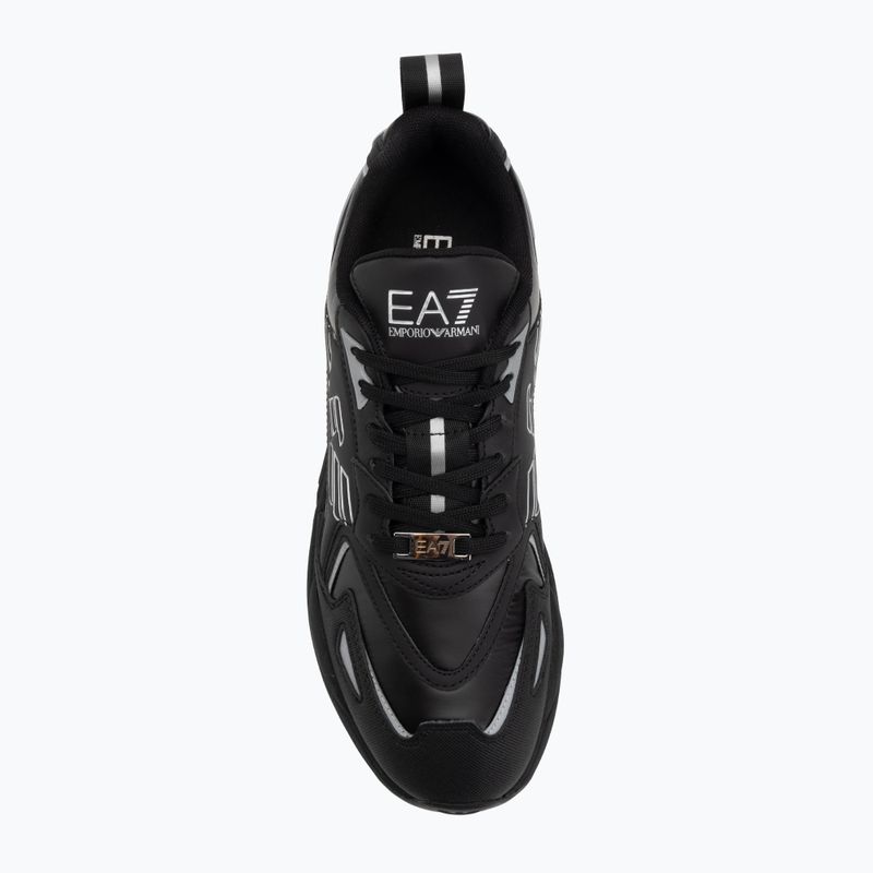 EA7 Emporio Armani Ace Runner Special dreifach schwarz / silberne Schuhe 5