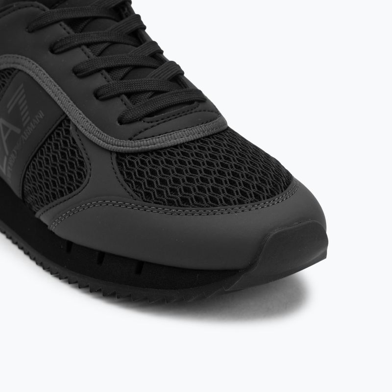 EA7 Emporio Armani Schwarz & Weiß Schnürsenkel schwarz / Asphalt Schuhe 7